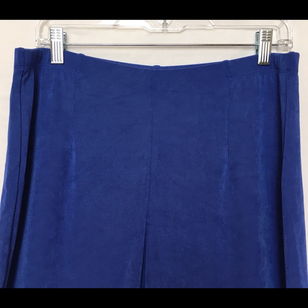 Chicos Travelers Elastic Waist Blue Pants Size 2R